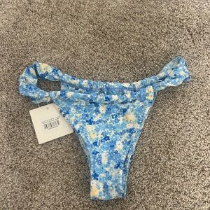 Kulani Kinis Blue and Yellow Floral Bikini Bottom